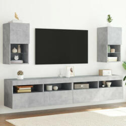 vidaXL 2 db betonszürke TV-szekrény LED-lámpákkal 30, 5 x 35 x 40 cm (836994) - balena