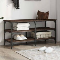 vidaXL barna tölgy színű szerelt fa cipőtároló pad 100 x 38, 5 x 49 cm (839047) - balena