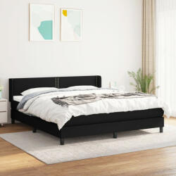 vidaXL fekete szövet rugós ágy matraccal 180 x 200 cm (3129651) - balena