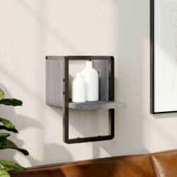 vidaXL szürke sonoma tölgy színű fali polc rúddal 20 x 25 x 30 cm (836276) - balena