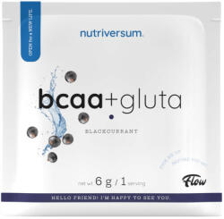 BCAA + GLUTA - 6 g - fekete ribizli - Nutriversum (FL-0020)