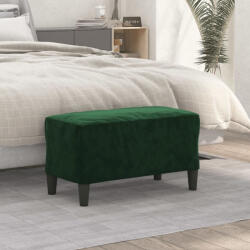 vidaXL sötétzöld bársony pad 70x35x41 cm (349399) - balena