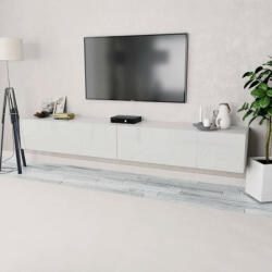 vidaXL 2 db fehér magasfényű furnér TV szekrény 120 x 40 x 34 cm (275113)
