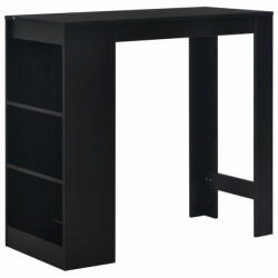 vidaXL fekete bárasztal polccal 110 x 50 x 103 cm (280212) - balena