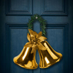  Karácsonyi dekor - harang - arany színben (GL-58609B)