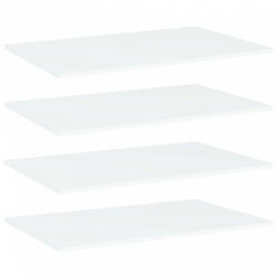 vidaXL 4 db fehér forgácslap könyvespolc lap 80 x 50 x 1, 5 cm (805346)