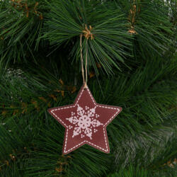  Karácsonyfadísz - csillag - akasztható - 9, 6 x 9, 3 cm (GL-58247E)