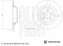 BLUE PRINT Disc frana BLUE PRINT ADBP430186 (ADBP430186) - automobilus