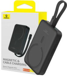 Baseus Baterie Externa Baseus Magnetic Mini 10000mAh 20W MagSafe (negru) (6932172642709)