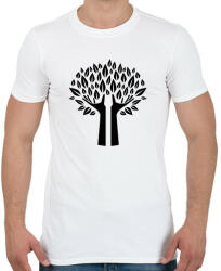 printfashion Fa - Férfi póló - Fehér (12025893)