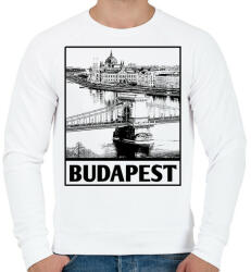 printfashion Budapest - Férfi pulóver - Fehér (4362150)