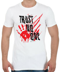 printfashion Trust no one - Férfi póló - Fehér (342629)