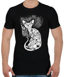 printfashion Senki nem tökéletes - Férfi póló - Fekete (140731)