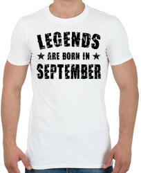 printfashion A legendák szeptemberben születtek - Férfi póló - Fehér (979932)