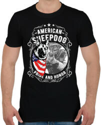 printfashion Amerikai juhászkutya - Férfi póló - Fekete (142564)