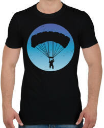 printfashion Ejtőernyős - Férfi póló - Fekete (11910749)