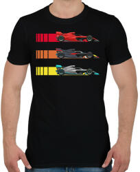 printfashion Forma 1 - Férfi póló - Fekete (13968307)