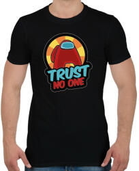 printfashion Among us trust no one - Férfi póló - Fekete (4188734)