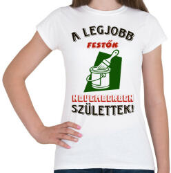 printfashion Festő szülinap színes - Női póló - Fehér (5477116)