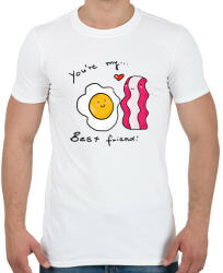 printfashion Bacon és tojás - Férfi póló - Fehér (3932283)