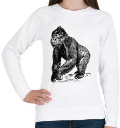 printfashion Gorilla - Női pulóver - Fehér (10595427)