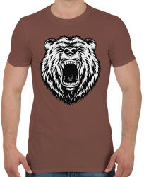 printfashion Medve - Férfi póló - Mogyoróbarna (5780568)