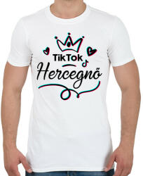 printfashion Tik Tok Hercegnő - Férfi póló - Fehér (4186404)