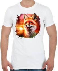 printfashion Cuki erdei róka - Férfi póló - Fehér (15369856)