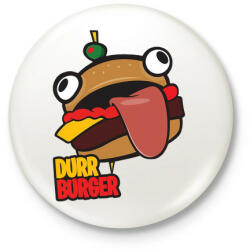 printfashion Fortnite Durr Burger - Kitűző, hűtőmágnes - Fehér (3078947)