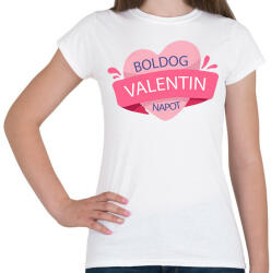 printfashion Boldog Valentin Napot - Női póló - Fehér (2180006)