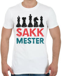 printfashion Sakkmester - Férfi póló - Fehér (7321054)