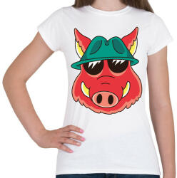printfashion Vaddisznó - Női póló - Fehér (4173395)