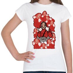 printfashion La Casa de papel art - Női póló - Fehér (4688655)
