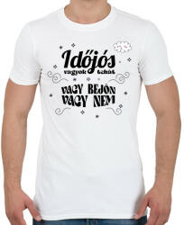 printfashion Időjós vagyok - Férfi póló - Fehér (7440641)