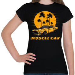 printfashion muscle car - Női póló - Fekete (2936110)