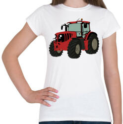 printfashion Red traktor - Női póló - Fehér (3473845)