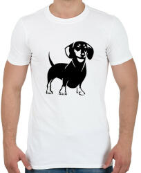 printfashion Tacskó - Férfi póló - Fehér (5020824)