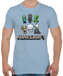 printfashion Minecraft - Férfi póló - Világoskék (493675)