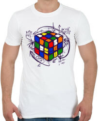 printfashion Rubik kocka - Férfi póló - Fehér (1062982)