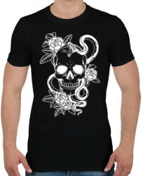 printfashion koponya - Férfi póló - Fekete (9008558)