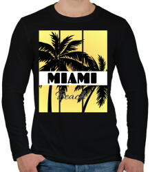 printfashion Miami - Férfi hosszú ujjú póló - Fekete (4390884)