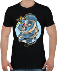 printfashion Sárkány - Férfi póló - Fekete (13962002)