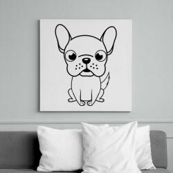 printfashion Francia bulldog - Vászonkép - Fehér (10296841)