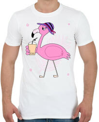 printfashion Flamingo - Férfi póló - Fehér (13651379)