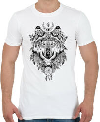 printfashion Farkas - Férfi póló - Fehér (1655041)