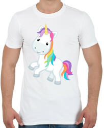 printfashion Unikornis - Férfi póló - Fehér (1016399)