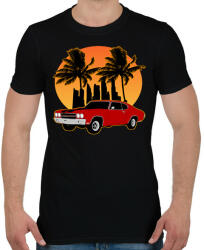 printfashion Muscle car - Férfi póló - Fekete (13280524)