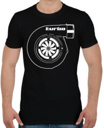 printfashion Turbo - Férfi póló - Fekete (5698782)