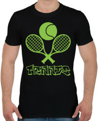printfashion tennis - Férfi póló - Fekete (5212269)