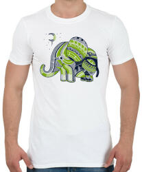 printfashion Elefánt - Férfi póló - Fehér (300893)
